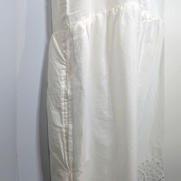 GAP Eyelet Mini Dress White Size Small Spring Easter Lightweight Cotton Sundress - Picture 3 of 7